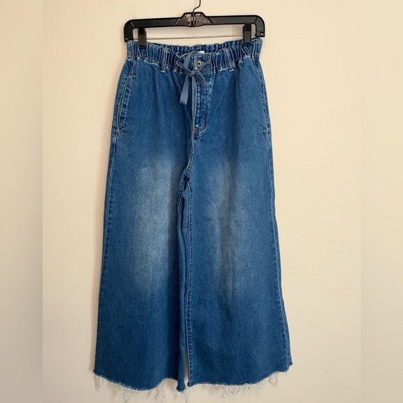 Wide Leg Denim Pants - Picture 8 of 14